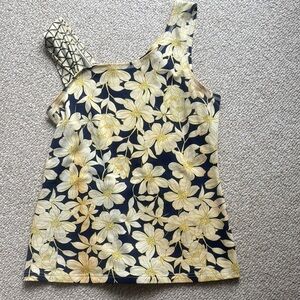 Title nine Asymmetrical Blue and Yellow Tank Top